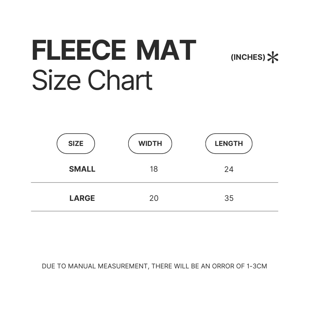 Fleece Mat Size Chart - Harry Styles UK Store