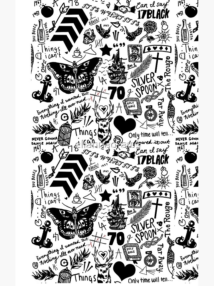 Tattoos 2015 Vintage Era Artwork Shower Curtain - Image 2