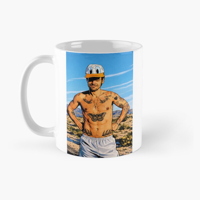 Harry Styles Tattoos Donald Duck Cap Mug - Image 2