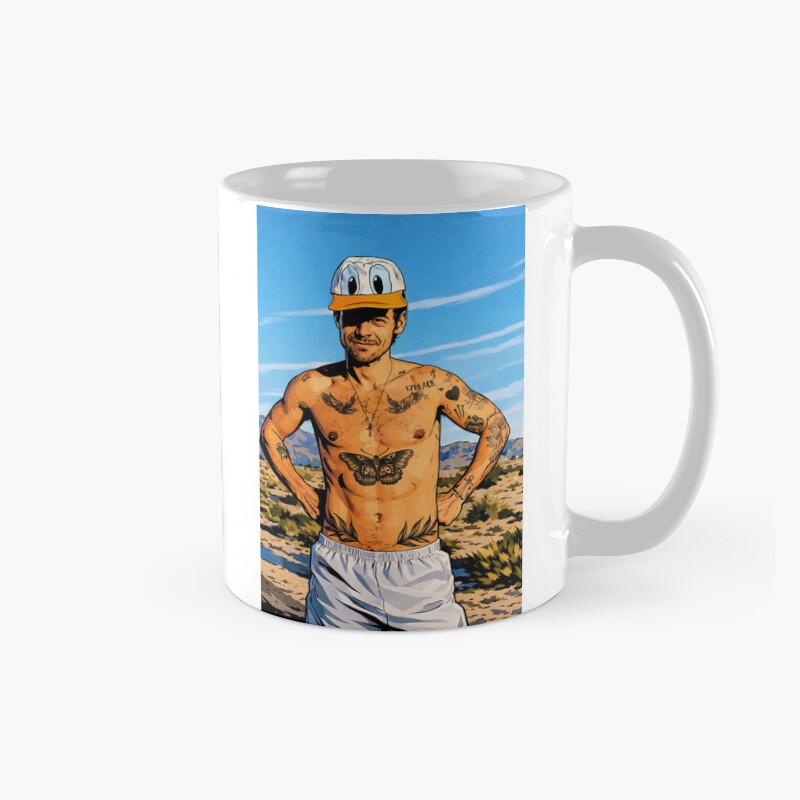 Harry Styles Tattoos Donald Duck Cap Mug