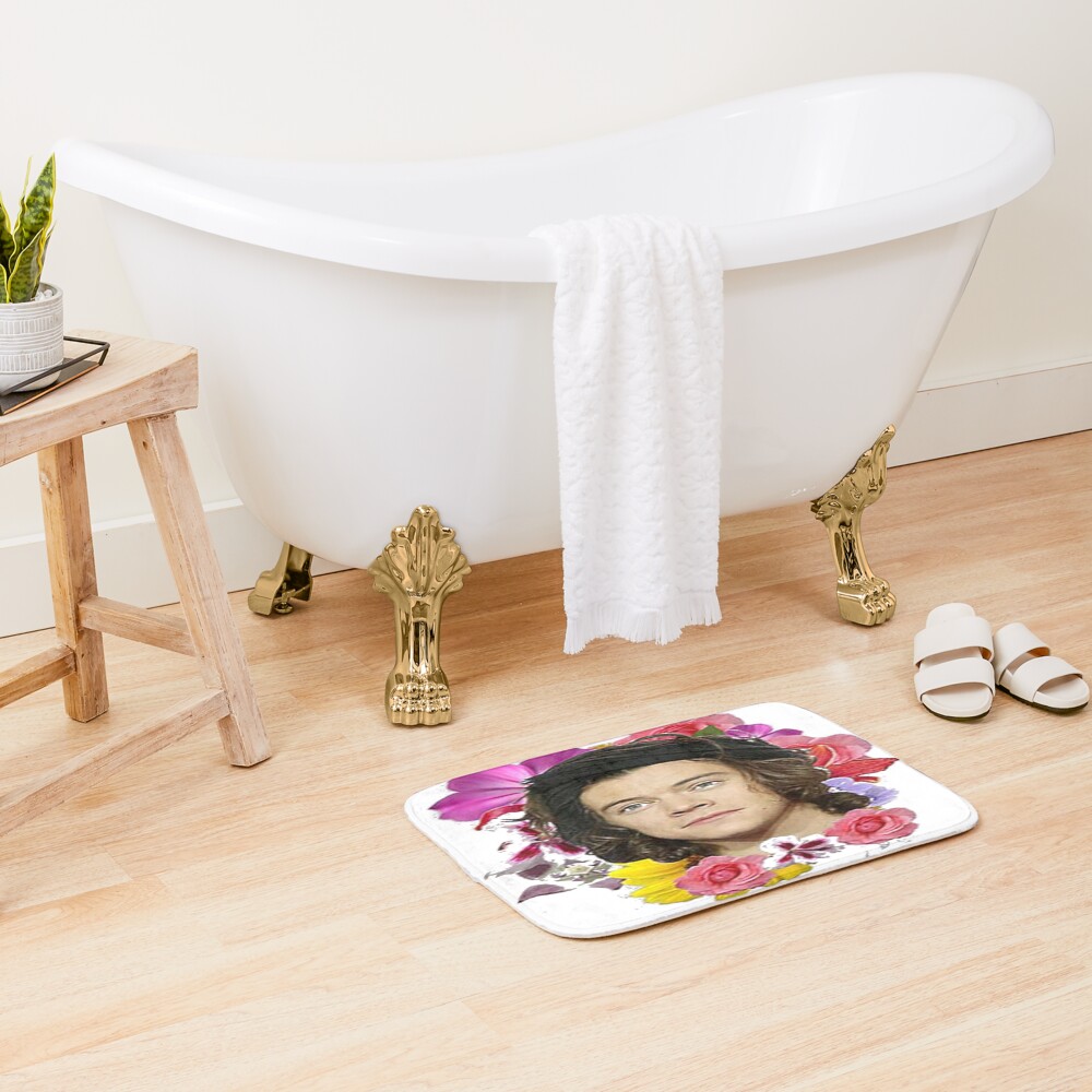 Harry Style Rainbow Colorful Aesthetic Graphic Bath Mat - Image 2