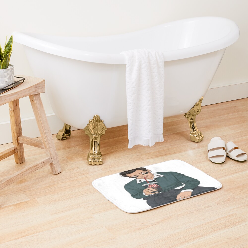 Kiss Disco Aesthetic Pop Artwork Style Bath Mat - Image 2