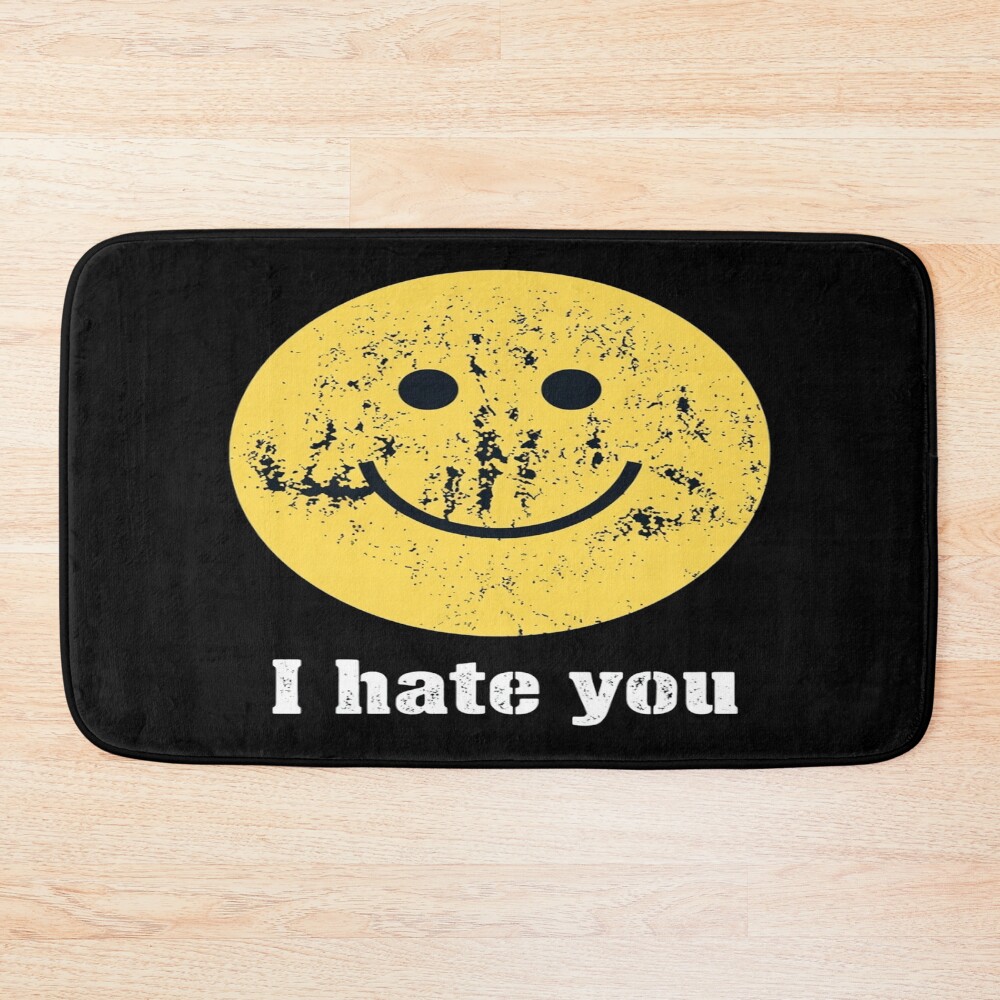 I Hate You Smile Harry Styles Disco Bath Mat