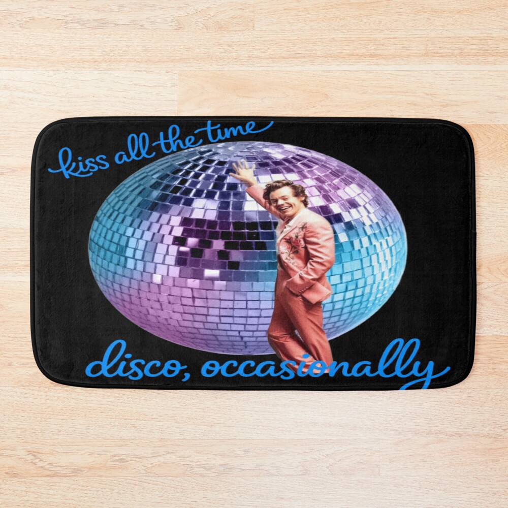 Harry Styles Kiss Disco Quote Art Bath Mat