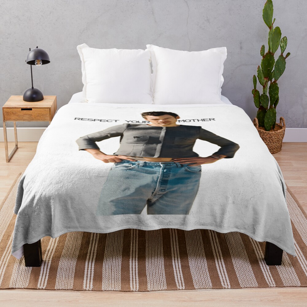 Vintage Pop Disco Era Vibes Aesthetic Throw Blanket