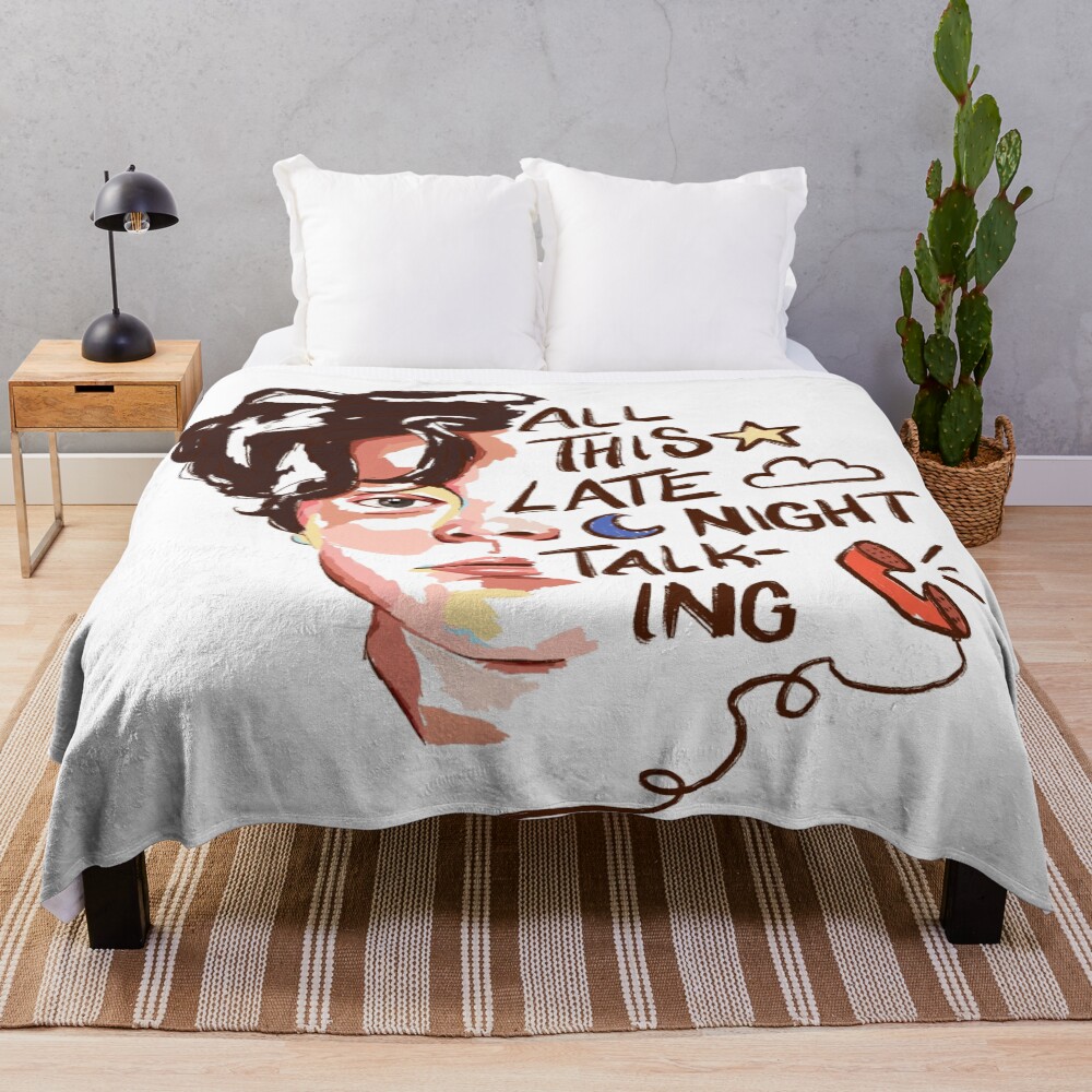 Harry Styles Late Night Talking Aesthetic Throw Blanket