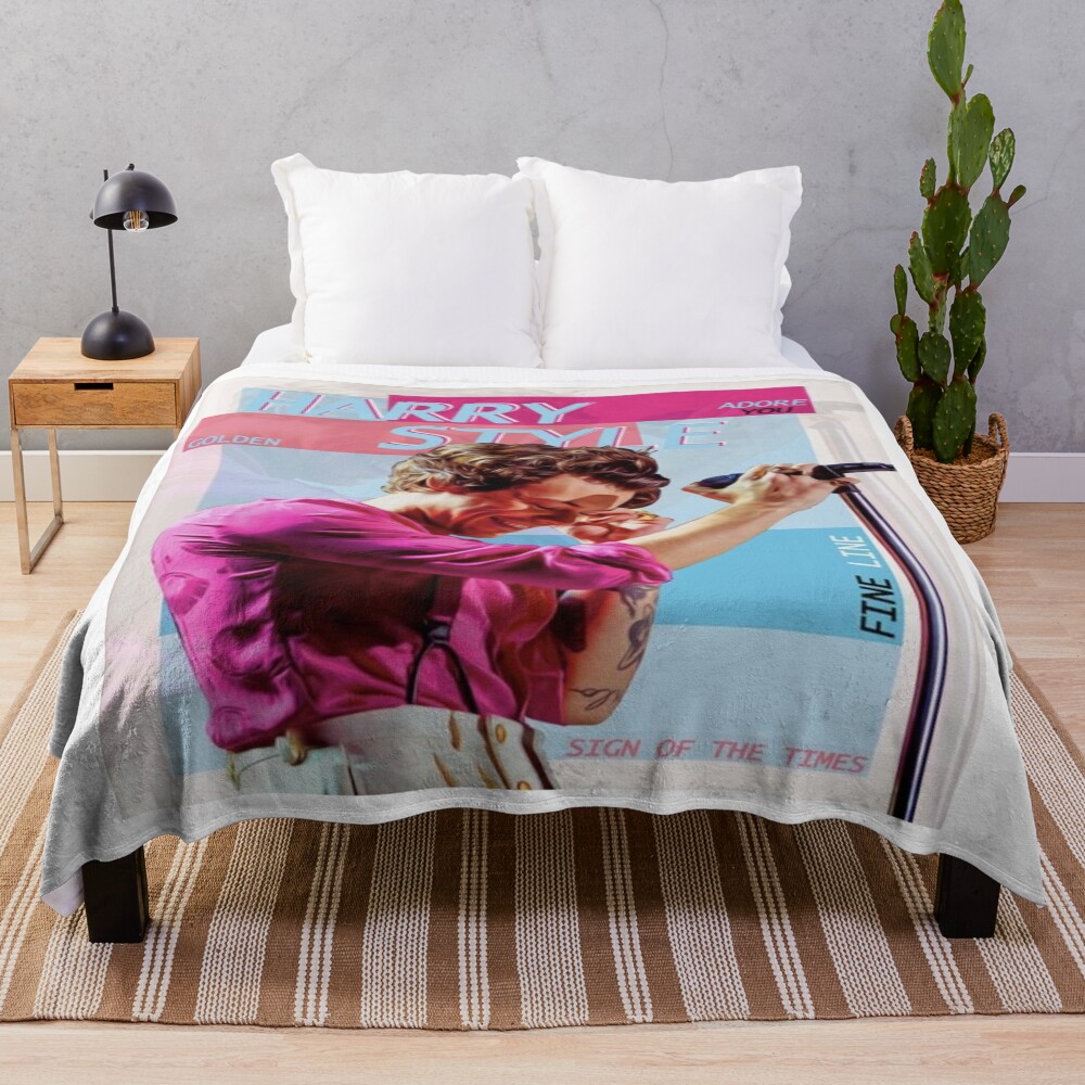 Modern Pop Inspired Graphic Canvas Throw Blanket