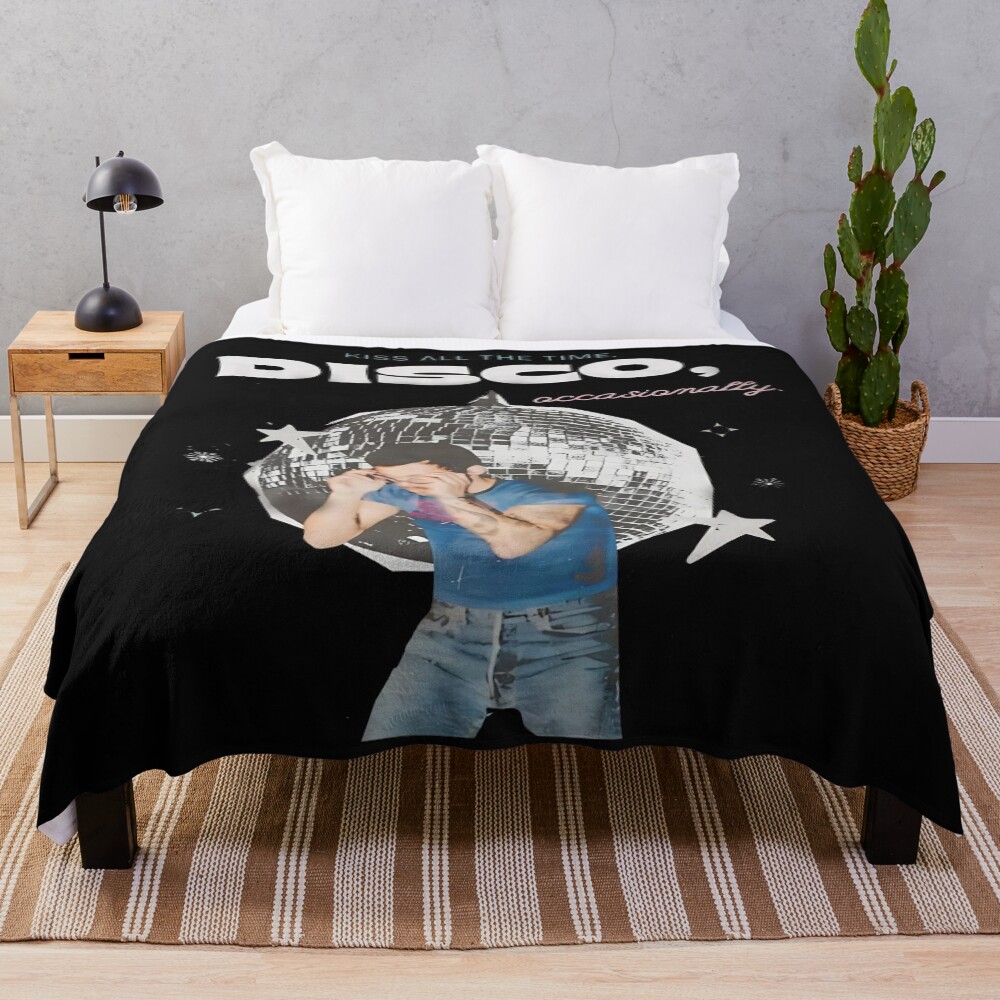 Vintage Harry Styles Kiss All Disco Throw Blanket