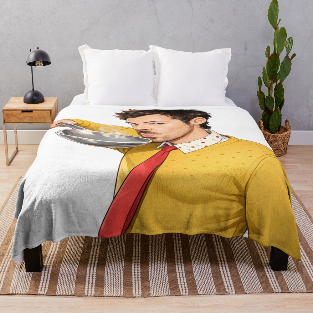 Harry Styles Classic Singer Portrait Throw Blanket