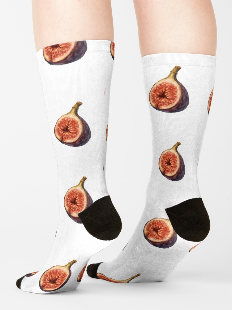 Fig Fruit Aesthetic Pop Art Design Socks - Image 2