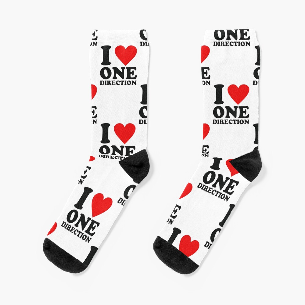 I Love One Direction Boyband Classic Socks
