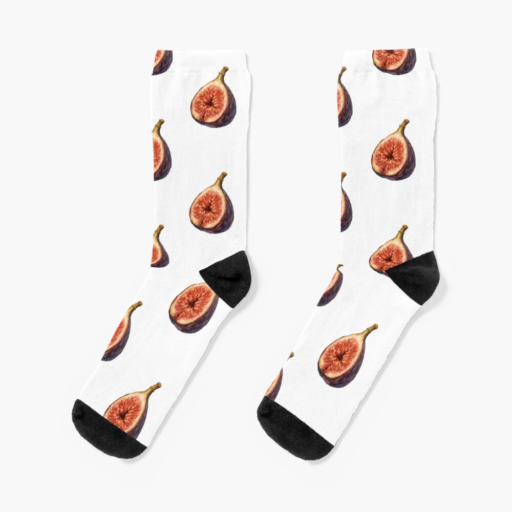 Fig Fruit Aesthetic Pop Art Design Socks