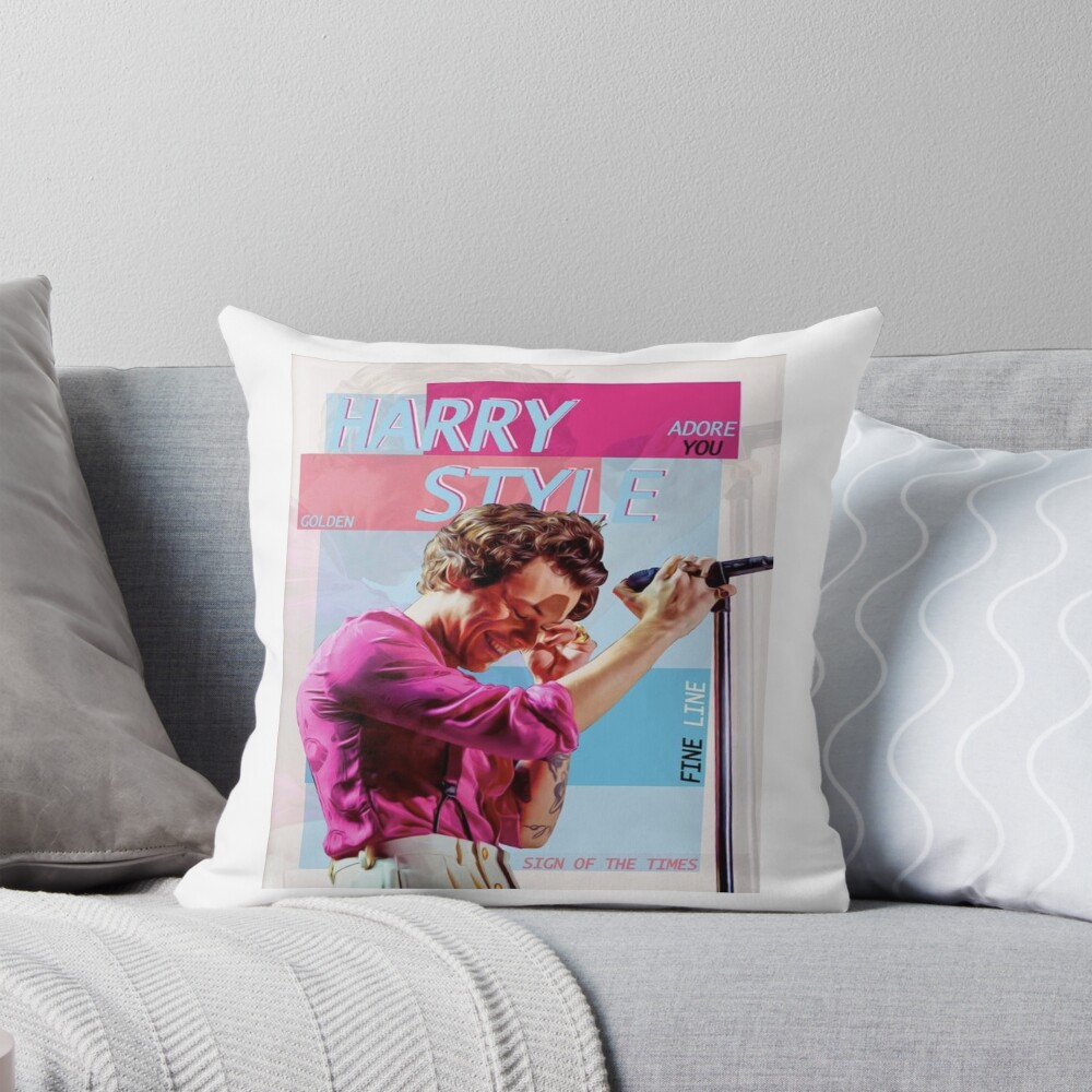 Modern Pop Inspired Graphic Canvas Throw Pillow